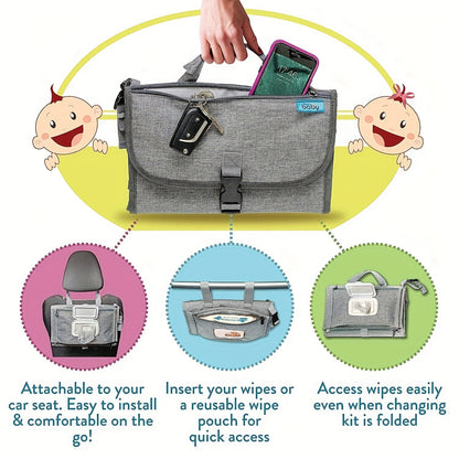 Baby Changing Mat | Portable Waterproof Travel Changing Mat with Pockets