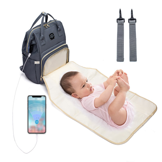 Baby Changing Bag – Large Nappy Backpack with Insulated Pockets & USB Port