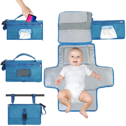 Baby Changing Mat | Portable Waterproof Travel Changing Mat with Pockets